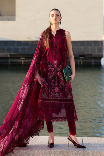 3 Piece Unstitched Embroidered Lawn Suit